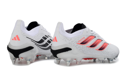 Men's Adidas Predator 26 Elite SG Soft Ground Low-Tops Football Boots - White/Vibrant Pink/Black