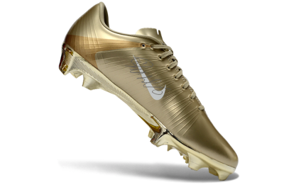 Men's Nike Air Zoom Mercurial Vapor 1 Elite CR7 FG Firm Ground Low-Tops Football Boots - Gold/Metallic Gold/White