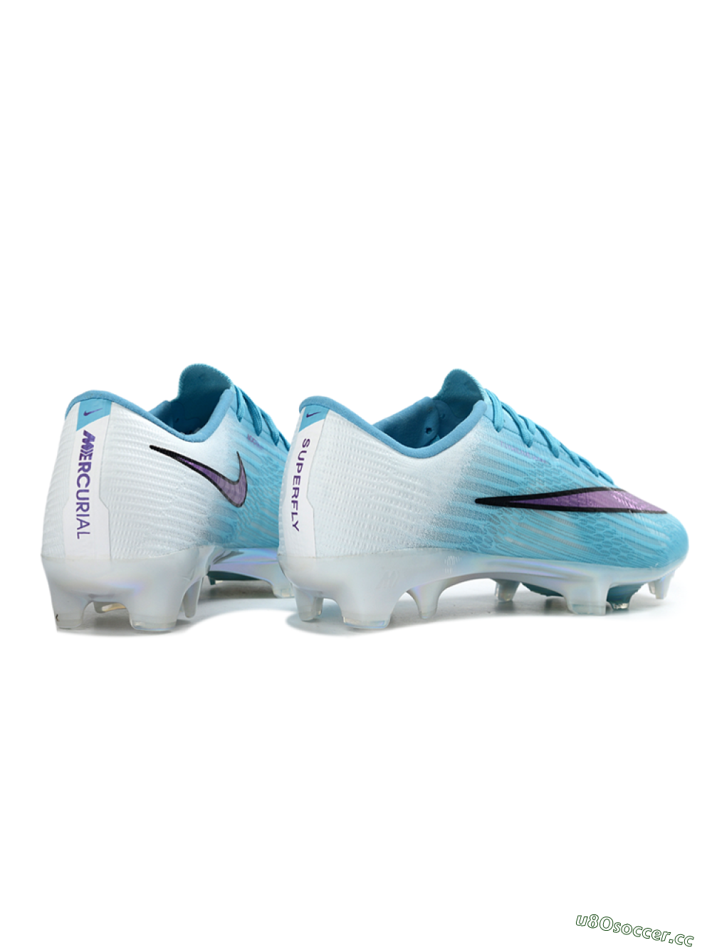 Men's Nike Air Zoom Mercurial Superfly 11 FG Firm Ground Low-Tops Football Boots - Blue/Iridescent Blue/Deep Purple 6