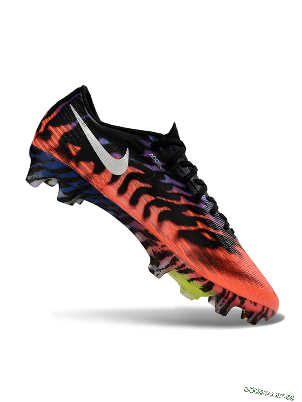 Men's Nike Air Zoom Mercurial Superfly 11 FG Firm Ground Low-Tops Football Boots - Black/Electric Orange/Blue Blaze 4