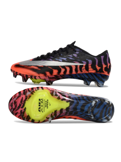 Men's Nike Air Zoom Mercurial Superfly 11 FG Firm Ground Low-Tops Football Boots - Black/Electric Orange/Blue Blaze