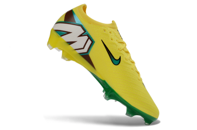 Men's Nike Air Zoom Mercurial Vapor 16 Elite FG Firm Ground Low-Tops Football Boots - Yellow/Electric Green/Steel Blue
