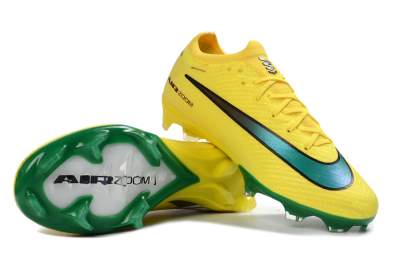 Men's Nike Air Zoom Mercurial Vapor 16 Elite FG Firm Ground Low-Tops Football Boots - Yellow/Electric Green/Steel Blue