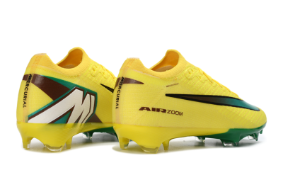 Men's Nike Air Zoom Mercurial Vapor 16 Elite FG Firm Ground Low-Tops Football Boots - Yellow/Electric Green/Steel Blue