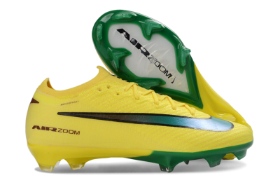 Men's Nike Air Zoom Mercurial Vapor 16 Elite FG Firm Ground Low-Tops Football Boots - Yellow/Electric Green/Steel Blue
