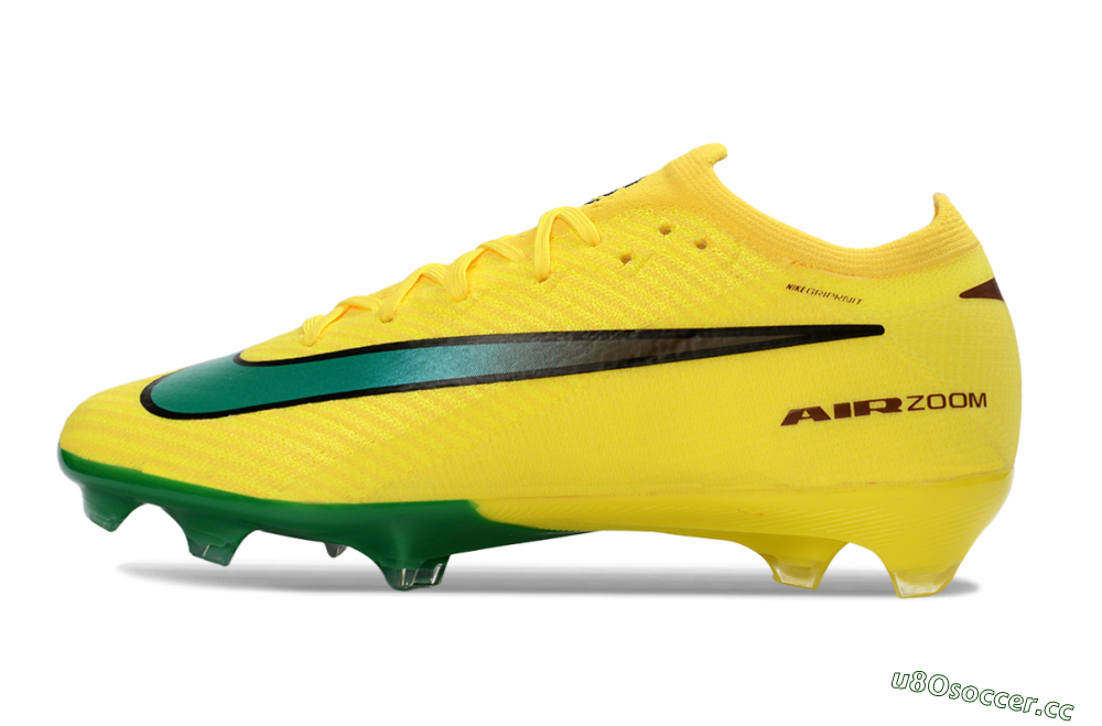 Men's Nike Air Zoom Mercurial Vapor 16 Elite FG Firm Ground Low-Tops Football Boots - Yellow/Electric Green/Steel Blue 0