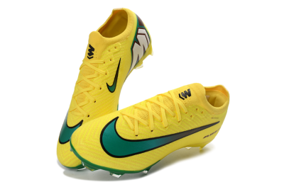 Men's Nike Air Zoom Mercurial Vapor 16 Elite FG Firm Ground Low-Tops Football Boots - Yellow/Electric Green/Steel Blue