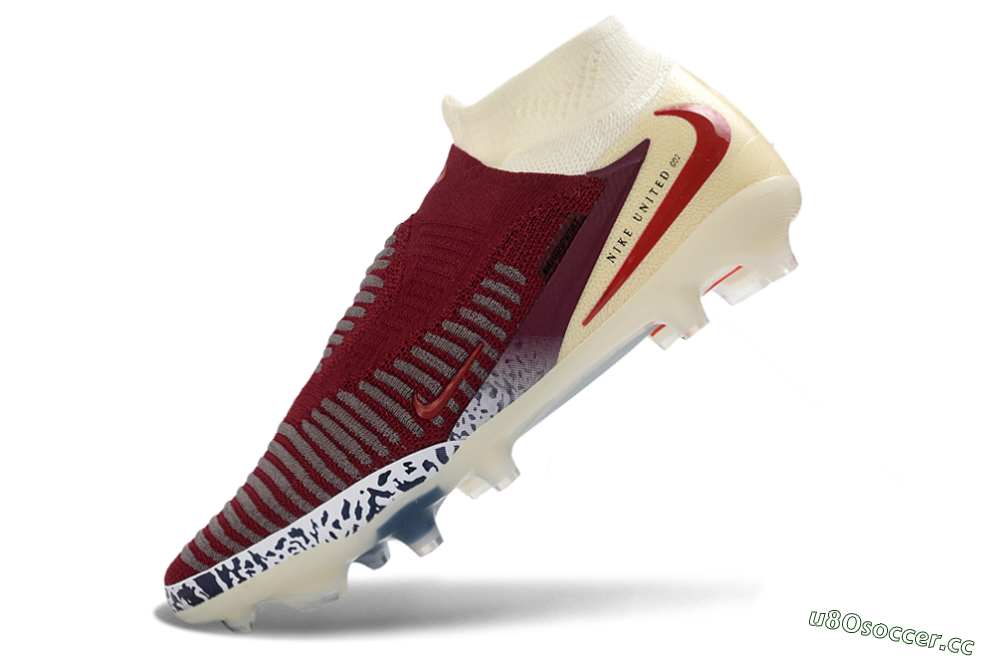 Men's Nike Phantom 6 High Elite AG Artificial Grass High-Tops Football Boots - Red/Crimson Red/Dreamy White 5