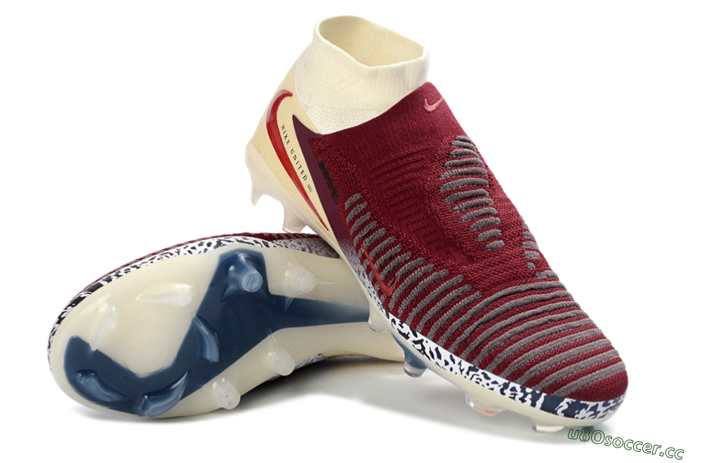 Men's Nike Phantom 6 High Elite AG Artificial Grass High-Tops Football Boots - Red/Crimson Red/Dreamy White 3