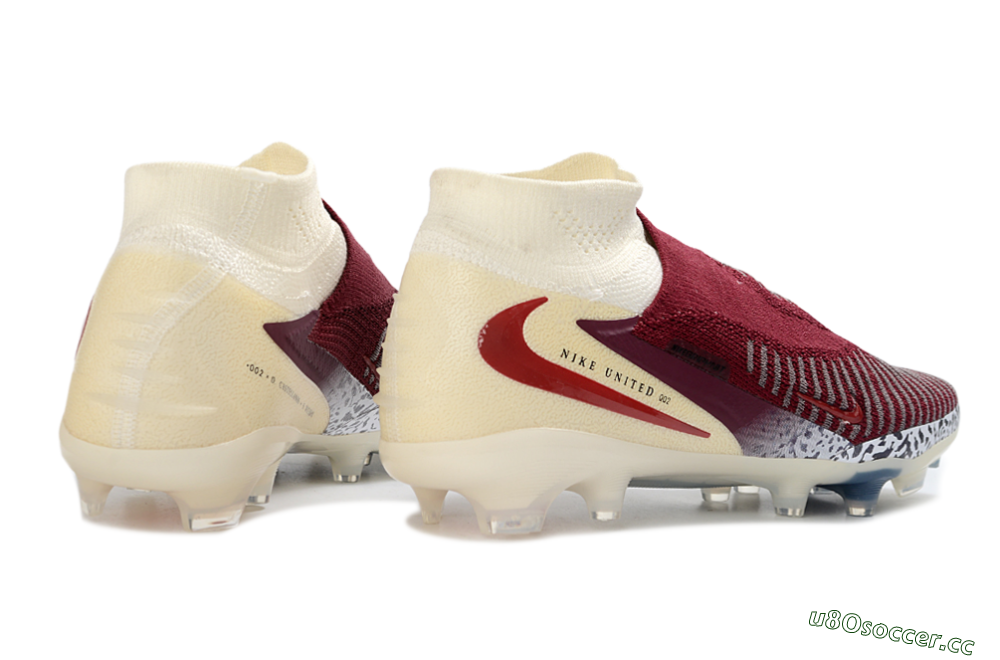 Men's Nike Phantom 6 High Elite AG Artificial Grass High-Tops Football Boots - Red/Crimson Red/Dreamy White 6