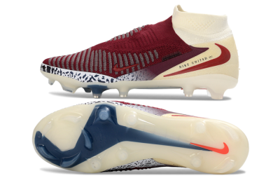 Men's Nike Phantom 6 High Elite AG Artificial Grass High-Tops Football Boots - Red/Crimson Red/Dreamy White