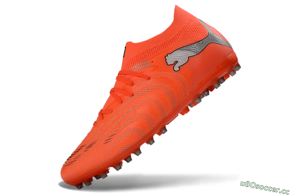Men's Puma Future 8 Ultimate MG Multi Ground Low-Tops Football Boots - Orange/Bright Flame/Neon Ember 5