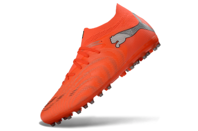 Men's Puma Future 8 Ultimate MG Multi Ground Low-Tops Football Boots - Orange/Bright Flame/Neon Ember