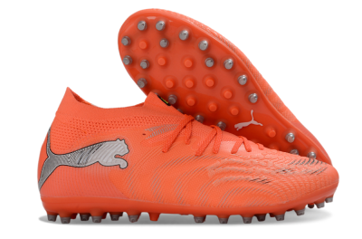 Men's Puma Future 8 Ultimate MG Multi Ground Low-Tops Football Boots - Orange/Bright Flame/Neon Ember