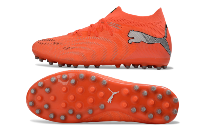 Men's Puma Future 8 Ultimate MG Multi Ground Low-Tops Football Boots - Orange/Bright Flame/Neon Ember