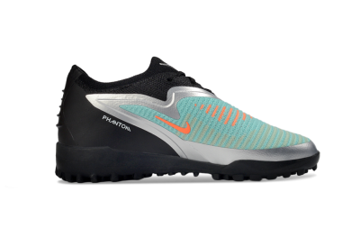 Kids Nike Phantom 6 Elite Low TF Artificial Turf Low-Tops Football Shoes - Teal/Metallic Silver/Black