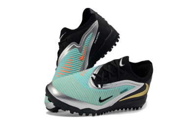 Kids Nike Phantom 6 Elite Low TF Artificial Turf Low-Tops Football Shoes - Teal/Metallic Silver/Black