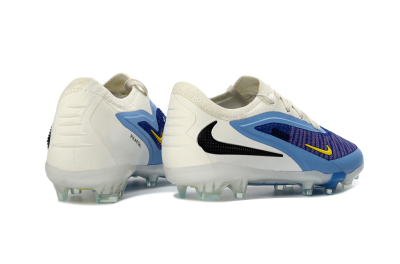 Kids Nike Phantom 6 Elite Low FG Firm Ground Low-Tops Football Boots - Blue/Sky Blue/Deep Purple
