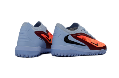 Kids Nike Phantom 6 Elite Low TF Artificial Turf Low-Tops Football Shoes - Blue/Coral Red/Steel Blue