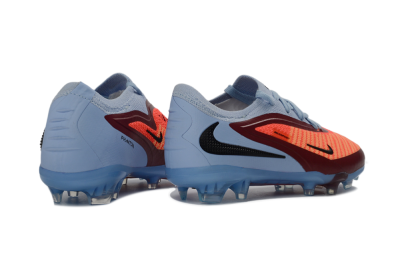 Kids Nike Phantom 6 Elite Low FG Firm Ground Low-Tops Football Boots - Blue/Coral Breeze/Crimson Burst