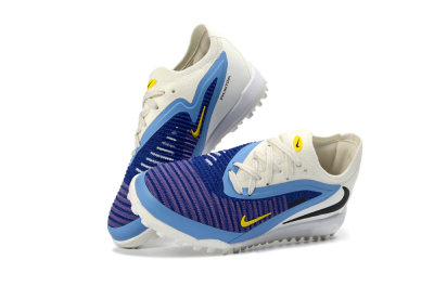 Kids Nike Phantom 6 Elite Low TF Artificial Turf Low-Tops Football Shoes - Blue/Bright Yellow/Cream White