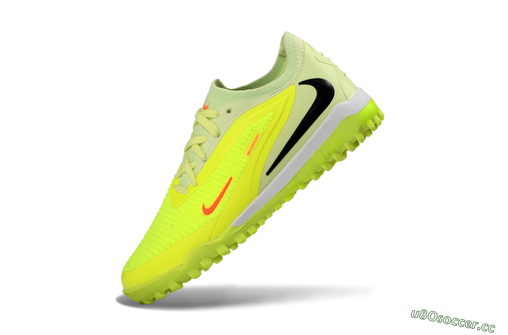 Kids Nike Phantom 6 Elite Low TF Artificial Turf Low-Tops Football Shoes - Yellow/Neon Green/Black 4