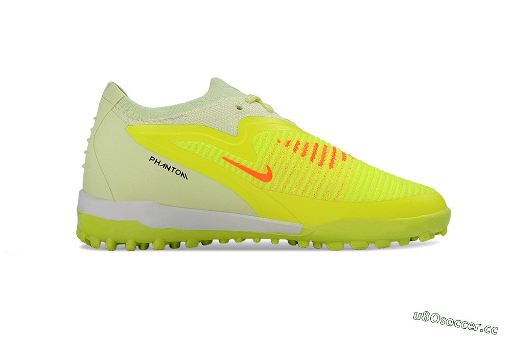 Kids Nike Phantom 6 Elite Low TF Artificial Turf Low-Tops Football Shoes - Yellow/Neon Green/Black 6