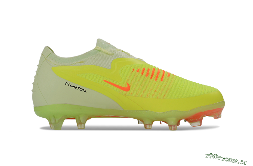 Kids Nike Phantom 6 Elite Low FG Firm Ground Low-Tops Football Boots - Yellow/Neon Green/Electric Orange 5