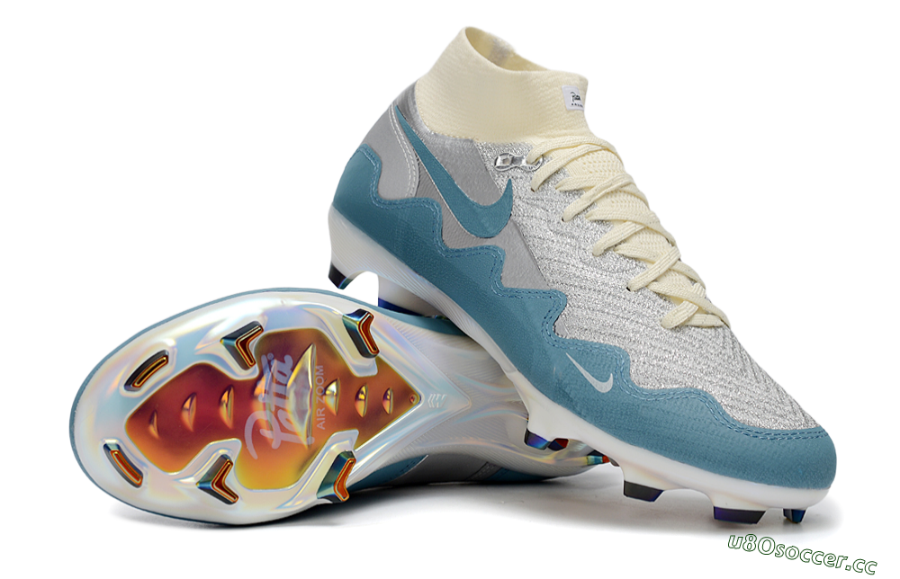 Men's Nike Air Zoom Mercurial Superfly 10 Elite FG Firm Ground High-Tops Football Boots - Blue/Sky Blue/Soft Cream 1