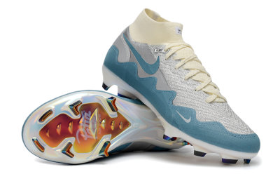 Men's Nike Air Zoom Mercurial Superfly 10 Elite FG Firm Ground High-Tops Football Boots - Blue/Sky Blue/Soft Cream