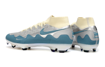 Men's Nike Air Zoom Mercurial Superfly 10 Elite FG Firm Ground High-Tops Football Boots - Blue/Sky Blue/Soft Cream