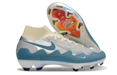 Men's Nike Air Zoom Mercurial Superfly 10 Elite FG Firm Ground High-Tops Football Boots - Blue/Sky Blue/Soft Cream