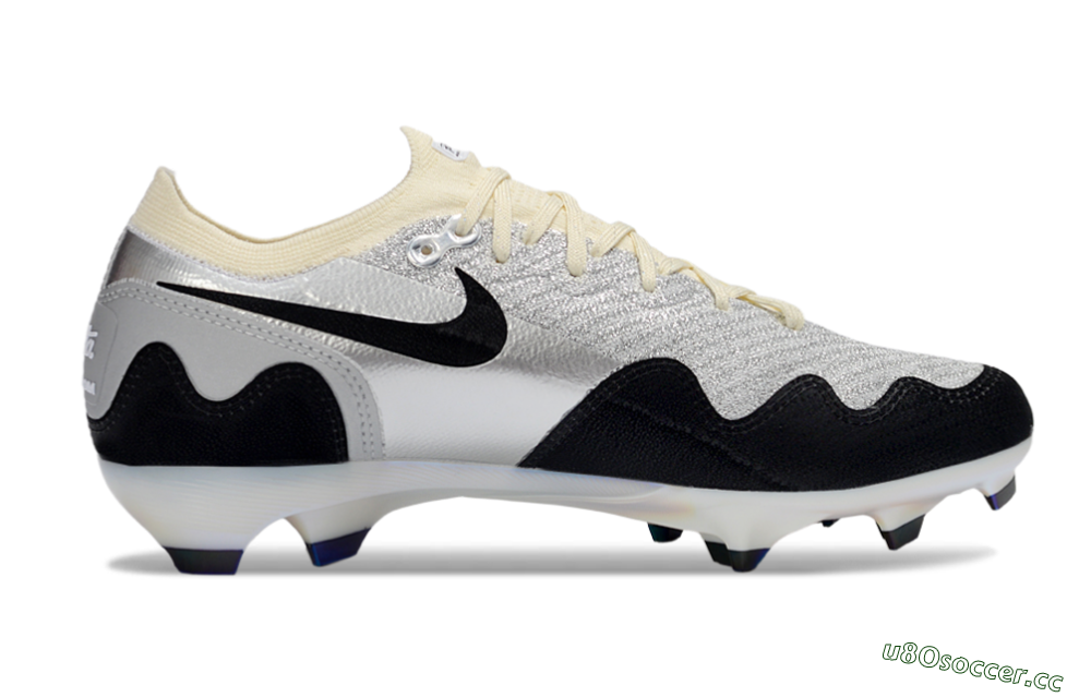 Men's Nike Air Zoom Mercurial Vapor 16 Elite FG Firm Ground Low-Tops Football Boots - White/Light Gray/Metallic Silver 5