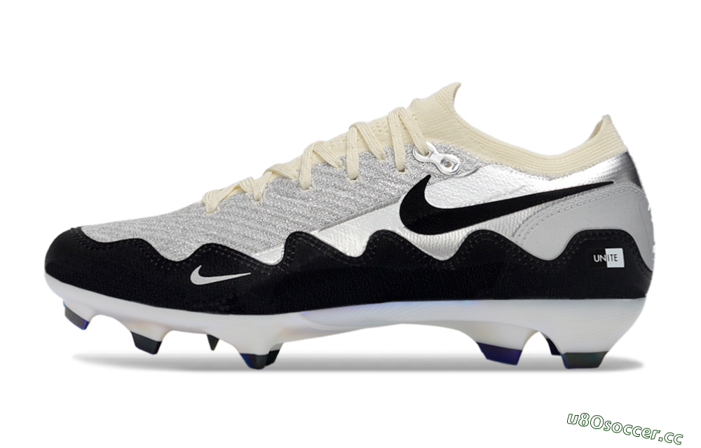 Men's Nike Air Zoom Mercurial Vapor 16 Elite FG Firm Ground Low-Tops Football Boots - White/Light Gray/Metallic Silver 0