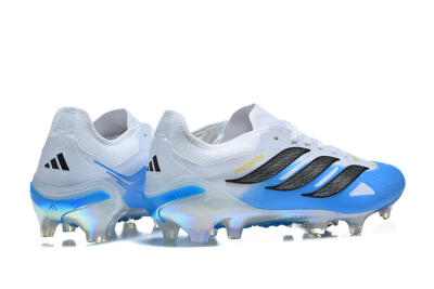 Men's Adidas Predator 26 Elite FG Firm Ground Low-Tops Football Boots - Blue/Sky Blue/Steel Grey