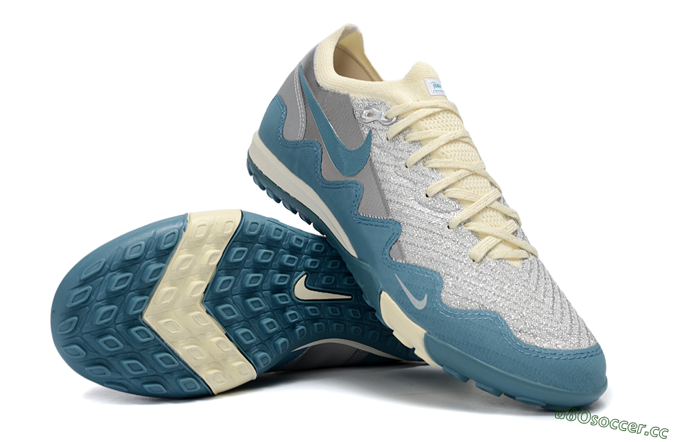 Men's Nike Air Zoom Mercurial Vapor 16 Elite TF Artificial Turf Low-Tops Football Shoes - Blue/Creamy Blue/Soft Grey 1