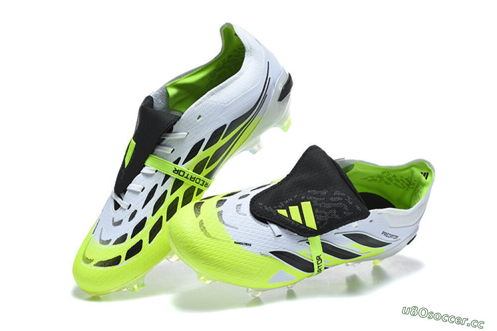 Men's Adidas Predator 26 Elite Fold-Over Tongue FG Firm Ground Low-Tops Football Boots - Yellow/Electric Green/Black 6