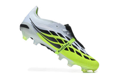 Men's Adidas Predator 26 Elite Fold-Over Tongue FG Firm Ground Low-Tops Football Boots - Yellow/Electric Green/Black