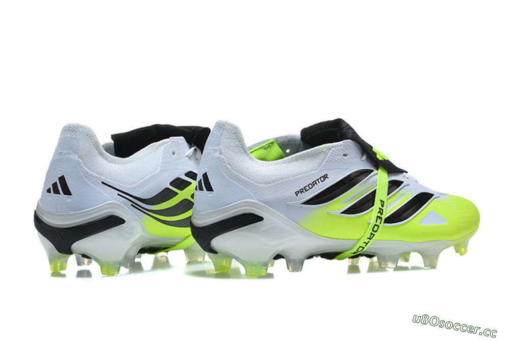 Men's Adidas Predator 26 Elite Fold-Over Tongue FG Firm Ground Low-Tops Football Boots - Yellow/Electric Green/Black 9
