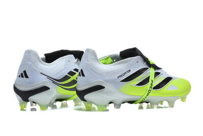 Men's Adidas Predator 26 Elite Fold-Over Tongue FG Firm Ground Low-Tops Football Boots - Yellow/Electric Green/Black