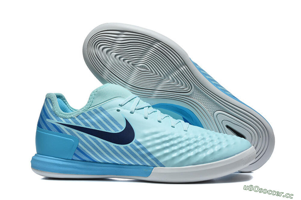 Men's Nike MagistaX Finale 2 IC Indoor & Futsal Low-Tops Football Shoes - Blue/Sky Blue/Light Aqua 2