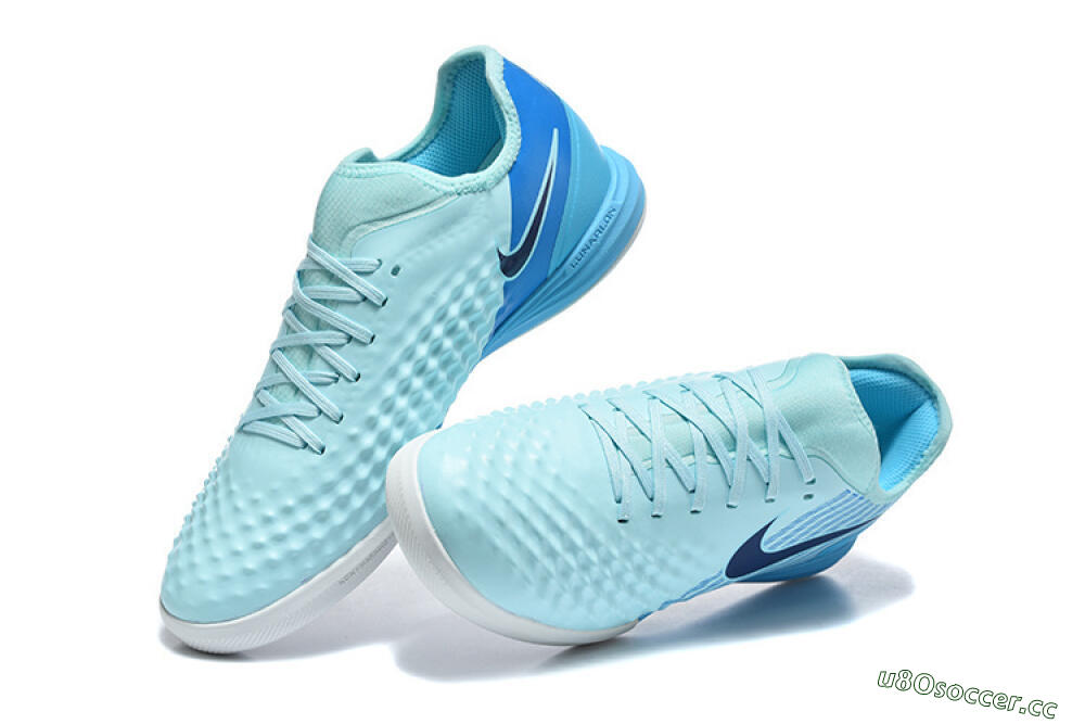 Men's Nike MagistaX Finale 2 IC Indoor & Futsal Low-Tops Football Shoes - Blue/Sky Blue/Light Aqua 6