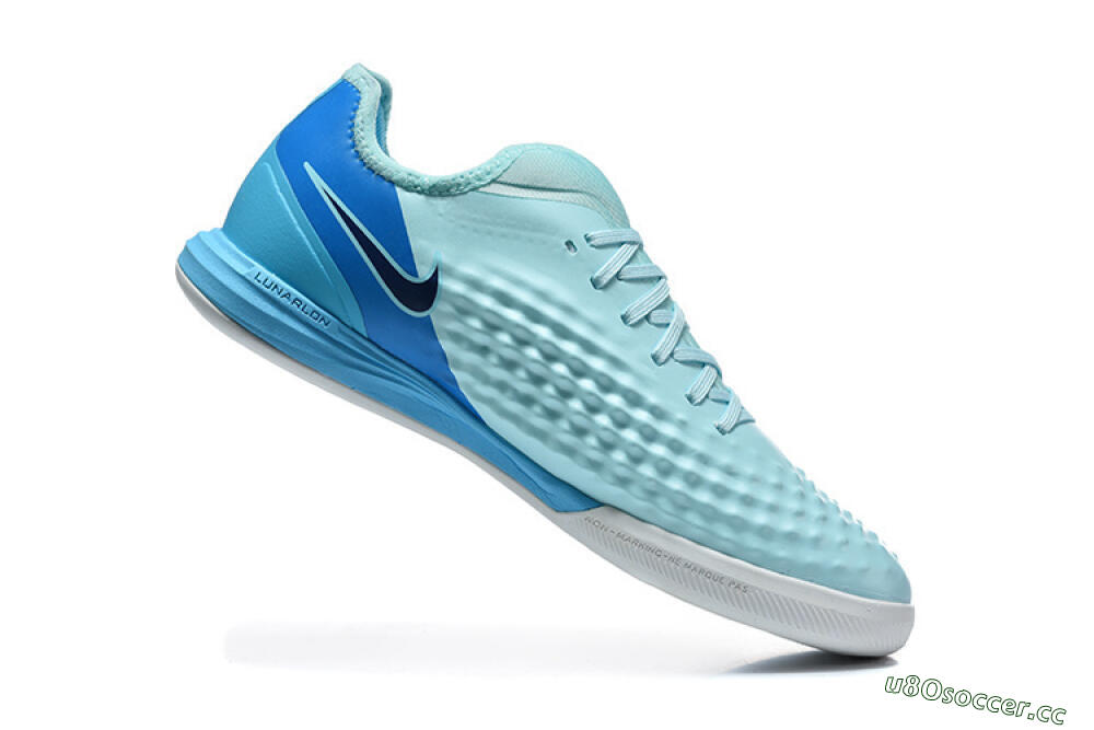 Men's Nike MagistaX Finale 2 IC Indoor & Futsal Low-Tops Football Shoes - Blue/Sky Blue/Light Aqua 7