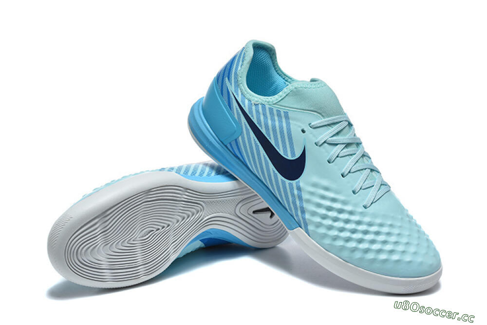 Men's Nike MagistaX Finale 2 IC Indoor & Futsal Low-Tops Football Shoes - Blue/Sky Blue/Light Aqua 4