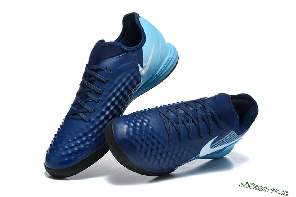 Men's Nike MagistaX Finale 2 IC Indoor & Futsal Low-Tops Football Shoes - Navy/Sky Blue/Navy Blue 6