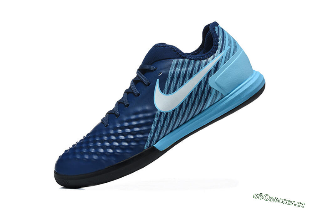 Men's Nike MagistaX Finale 2 IC Indoor & Futsal Low-Tops Football Shoes - Navy/Sky Blue/Navy Blue 8