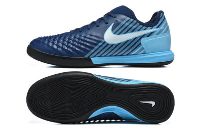 Men's Nike MagistaX Finale 2 IC Indoor & Futsal Low-Tops Football Shoes - Navy/Sky Blue/Navy Blue
