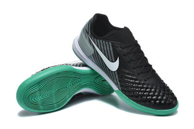 Men's Nike MagistaX Finale 2 IC Indoor & Futsal Low-Tops Football Shoes - Black/Aqua Green/Gray