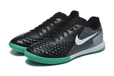 Men's Nike MagistaX Finale 2 IC Indoor & Futsal Low-Tops Football Shoes - Black/Aqua Green/Gray
