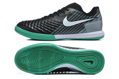 Men's Nike MagistaX Finale 2 IC Indoor & Futsal Low-Tops Football Shoes - Black/Aqua Green/Gray